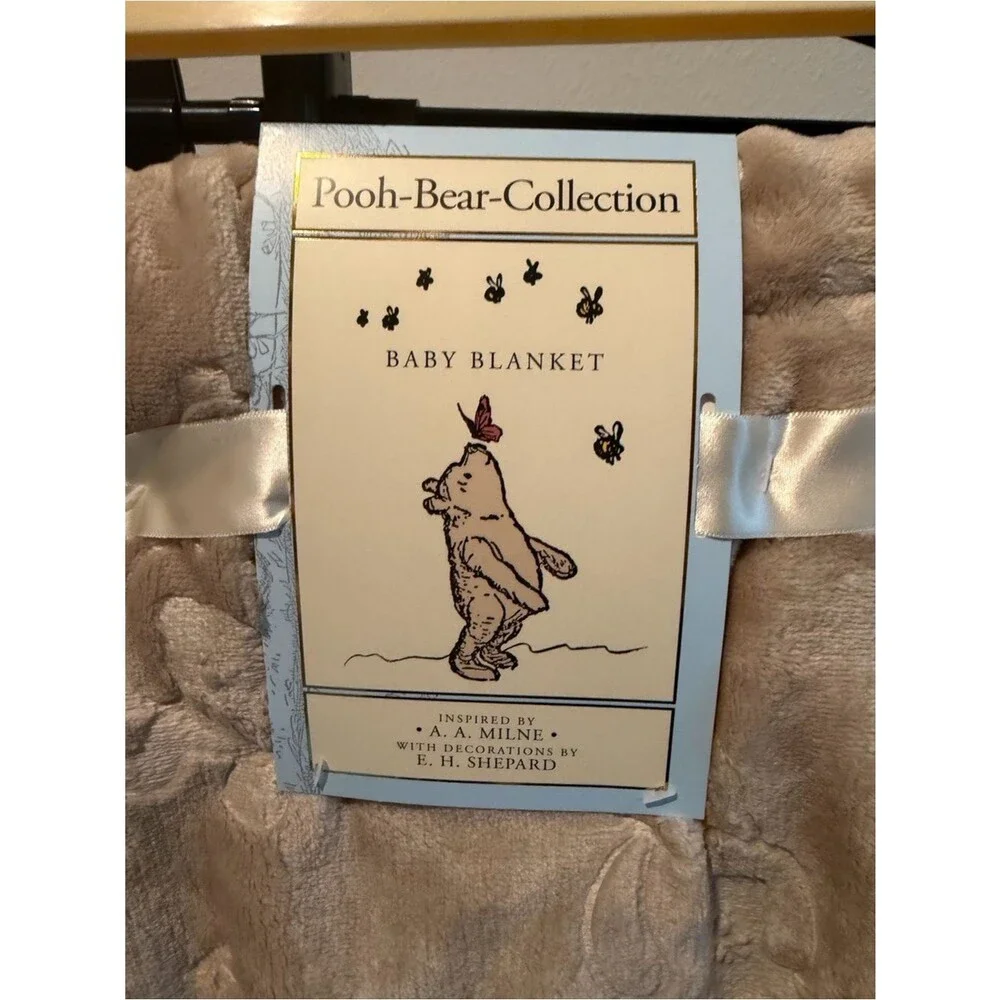 Disney Pooh-Bear-Collection Plush Baby Blanket - Beige